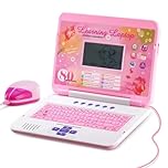 Happiegg Kids Laptop - Educational Toy for Kids with 80 Activities to Learn English Words, Math, Play Games and Music, Christmas Birthday Gifts for Boys Girls, Pink