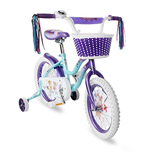 Micargi Ellie Baby Blue/Purple Kids Bike Boys Girls Freestyle Bicycle 16 Inch With Training Wheels, 20 Inch With Kickstand Child's Bike (Baby Blue/Purple, 16" Wheels With Training Wheels) #TOP4
