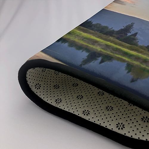 Tapis de sol antidérapant absorbant en flanelle imprimé pour salon - 6