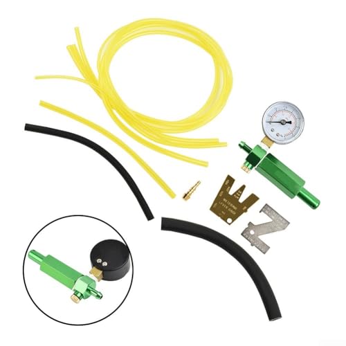 GLOBALHUT Professional Carburetor Leak Detector Kit, 0-200kPa Pressure Gauge, For 57-21 For TILLOTSON 243-504 Plus Multiple Fuel Hoses
