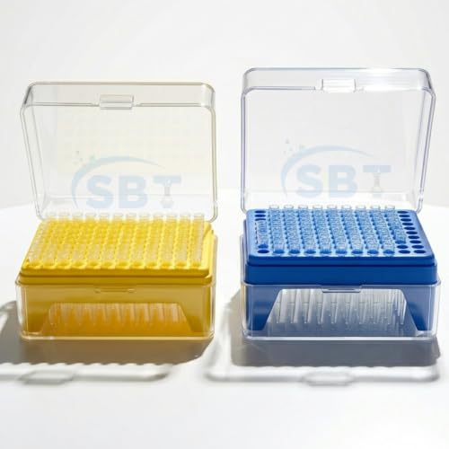 Image of SBT Clear & Sure Micro Pipette Tips Stand /Rack For Laboratory 1000ul, 200ul, (Pack of 2) 96 Hole