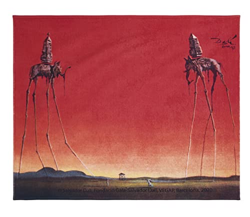 Musearta BT-SD-EL-V424326 Unisex Beach Towel with Artist The Elephants Motif Cotton 120 x 150 cm, Orange, 120x150 - Image 2