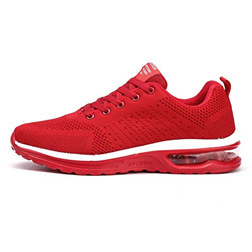 TORISKY Homme Femme Baskets Sneakers Chaussures de Course Sports Athlétique Casual Fitness Gym Running Shoes(5066-Red37)