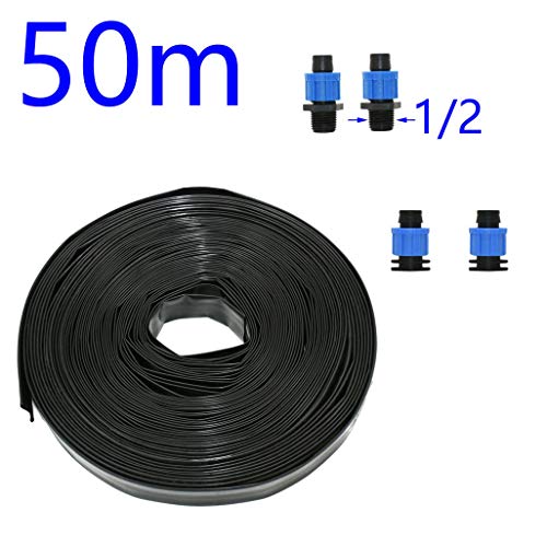 NOLOGO Gxbld-yy 16mm drip tape for irrigation Drip irrigation system Kit Tape Watering 0.2mm wall thickness Spacing 150mm 300mm (color : White, Size : 300mm spacing)