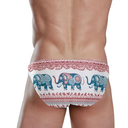 Men's Mandala Elephant Swim Briefs Bikini Swimsuit S 202b32674