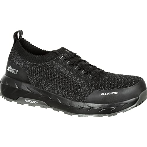 Rocky Men's Lx Work Knit Industrial Boot, Black Grey, 9 #TOP21