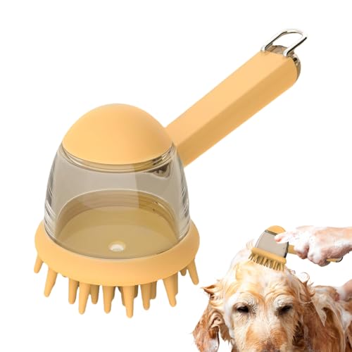 Spazzola per cani per il bagno,Spazzola per il bagno per gatti con dispenser di shampoo | Accessorio Ergonomico Per La Toelettatura Con Pulizia Profonda Per La Casa
