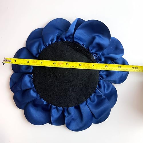 Image of Heyiwell Large Satin Fabric flower for Brooch Pin Wedding Party Dance Dress Suit Clothes Head Hair Accessories DIY Decor 9.45 inchInch