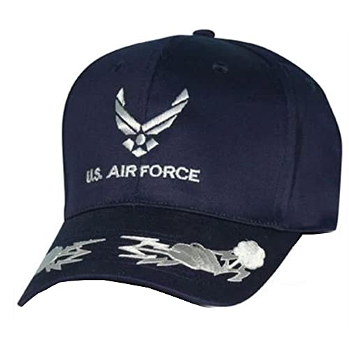Gorra bordada con rayos y nubes azul miniatura 1
