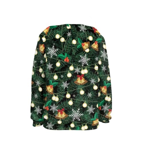 GLUDEAR Boys Girls Ugly Christmas 3D Print Pullover Hoodies Xmas Santa Claus Hooded Sweatshirts2