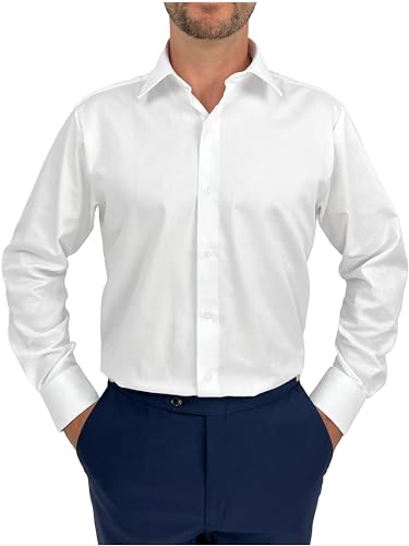 Sir Gregory Men's Regular Fit Solid Twill Dress Shirt2