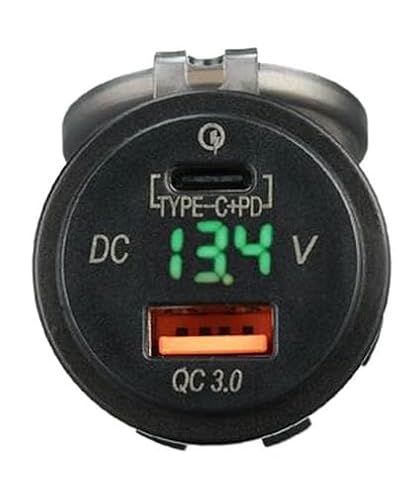 Car Cigarette Lighter Socket Fast Charging, 3000mA Output, 6-32V Measurable Voltage, Environmentally Friendly Nylon Material Cigarette Llighter Socket (Green)