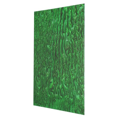 Image of MECCANIXITY 1 Pcs Glitter Pearl Acrylic Sheet,12 inch x 8 inch x 1 /8 inch Pearlescent Cast Pmma Plastic Sheets Extruded Translucent Blanks for DIY Art Crafting Laser Cutting & Engraving,Green