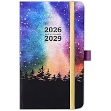 2026-2029 Pocket Planner/Calendar - 3 Year Monthly Planner 2026-2029 from July 2026 - June 202936 Months, 3.8" x 6.3", Inner Pocket, Pen Holder & Elastic Closure - Colorful
