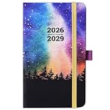  Agenda tascabile 2025-2027, calendario mensile 3 anni 2025-2027 con 60 pagine per appunti, da gennaio 2025 a dicembre 2027, 9,7 x 16,3 cm, colorato