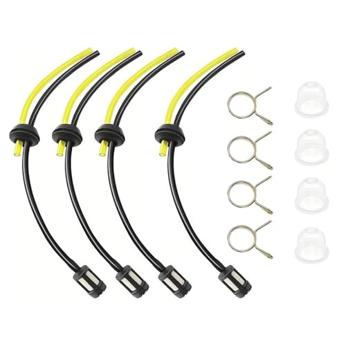 12 piezas kit universal de manguera de gasolina desbrozadora, piezas de manguera de gasolina desbrozadora para Trimmer de gasolina, compatible con desbrozadora, cortapelos térmicos, motosierras