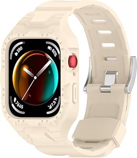 سوار ساعة رياضي مع كفر حماية مدمج من Next Store متوافق مع Huawei Watch Fit 3 ، تصميم متين مضاد للصدمات، حزام بديل من السيليكون الناعم للرجال والنساء.