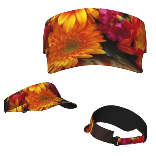 Sombreros con Visera de Calabaza y Flores de otoño para Mujeres y Hombres, con Pelota de Baloncesto, Ajustables, vacíos, para Correr al Aire Libre y en la Playa.
