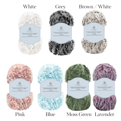 2Pk Rabbit Faux Fur Yarn, Chunky Fluffy For Knit And Crochet, Perfect For Toys, 200G, 130M (Lavender) #TOP3