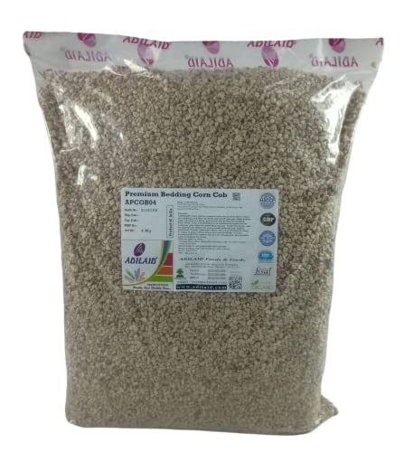 Image of ADILAID Premium Bedding for Hamster, Mice, Gerbil, Rabbit and Guinea Pig Dry Corn Cob (4 Kg)