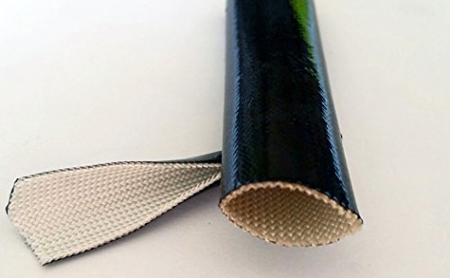 Gaine isolante électrique 1500V noire en silicone et fibre de verre 16mm