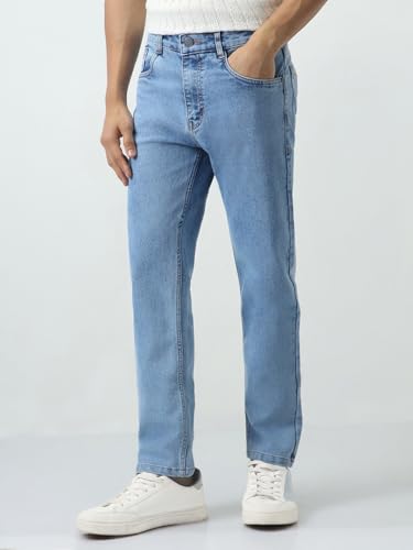 Image of Urbano Fashion Men's Slim Fit Washed Denim Jeans Stretchable