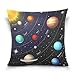 Linomo Kissenbezug 40x40 cm, Pädagogisch äußere Weltraum Universum Planet Dekorative Kissenbezug Kissenhülle für Couch Sofa Bett Hause