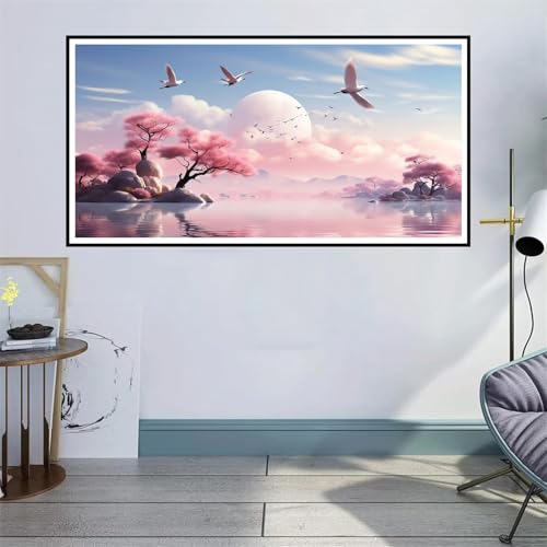 Broderie Diamant Oiseau et Arbre Grand Format 100x220cm S-2839 - 3