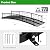 TTGIEET Metal Garden Bridge 8 FT, Durable Decorative Footbridge with Siderails Large Outdoor Bridges, Weight Capacity 770 lbs for Backyard, Creek, Lawn, Stream