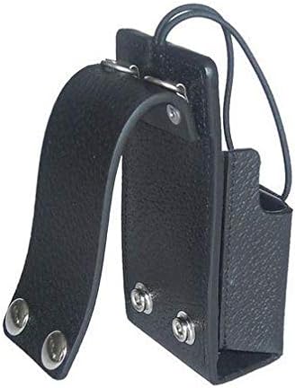 Leather Carry Case for Motorola PR7144A Two Way Radio - with Fixed Belt Loop (Full Display)