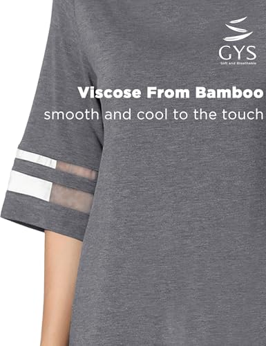 Image of GYS Bamboo Viscose Capri Pajamas for Women Set Cooling 3 /4 Sleeve Pjs