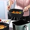 Air Fryer Silicone Liners Square 2 Pack 7.1 Inch Airfryer Liners 4-7 QT Reusable Air Fryer Liners Pot Oven Liner Baking Tray, Basket Mat Bowl Accessories Kitchen (BPA-free) #1