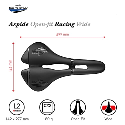 Selle San Marco Aspide Open Fit Racing ergonomique anti pression