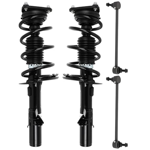 TFGCSG Front Suspension kit for Ford Focus 2013-2018 for Ford Focus Front Shock Absorber kit, 2 Front Strut & Coil Spring Assembly - 2 Front Sway Bar End Link, 4PCS