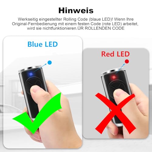 868.3 MHz Garage Door Opener for Hörmann BS Hand Transmitter, Replacement Hormann Remote Control Garage Door Compatible HSE-4-868-BS, HSE2-868-BS, HS4-868-BS, HS1-868-BS, HSS4-868-BS, HSP4-868-BS - Image 4