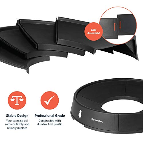 Retrospec Luna Exercise Ball, Base & Pump With Anti-Burst Material, Perfect For Balance, Stability, Yoga & Pilates #TOP3