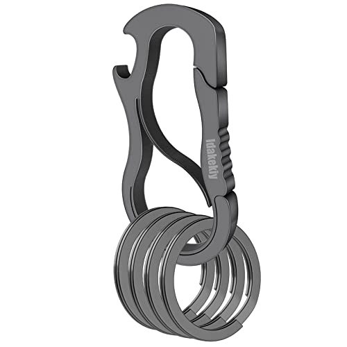 Idakekiy Dual Locking Carabiner Keychain Stainless Steel Opener Larger Version #TOP13