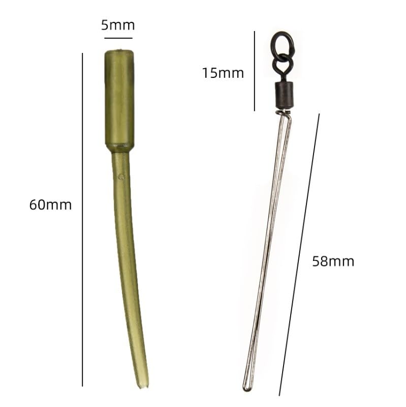 40 piezas tallos para bolsa PVA para pesca de carpa europea miniatura 2