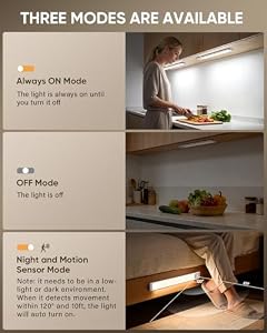 MCGOR 10inch Under Cabinet Lighting, Wireless Motion Sensor Light, 5 Pack — photo 4 of 6