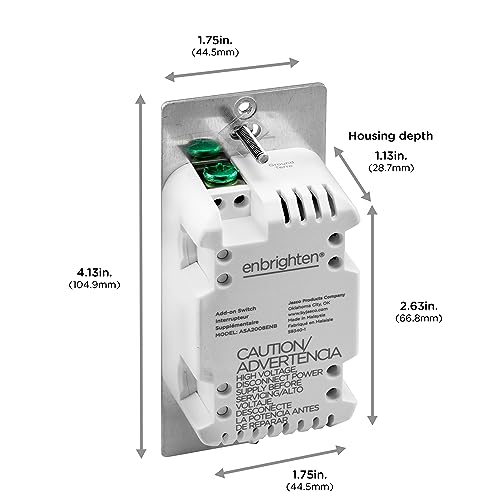 Enbrighten 59340 700 Series Add-On In-Wall Smart Switch Quickfit & Simplewire, Toggle, Wi-Fi, Z-Wave, Zigbee, Not A Standalone Switch, Smart Light Switch thumb #5