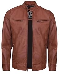Ddge - Cognac Leather Jacket Men