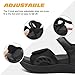 ONCAI Walking Sandals Women,Arch Support Hiking Sandals for Women 2025 with Orthotic Outdoor Plantar Fasciitis,Water Athletic Platform Sandalias Mujer with Adjustable Straps Black Size 8