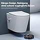 doporro Hänge-WC mit Bidet Funktion Weiß Wand-WC Toilette mit Soft-Close Spülrandloses aus Keramik Hänge-Toilette Aachen601