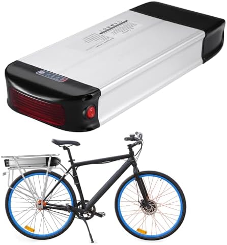 E-Bike Battery 36 Volt 48 Volt Rear Rack Battery 10AH 15AH 20 AH Luggage Hanger Lithium Bat-tery Pack with Charger for 250W 500W 750W Car Mountain Bike Motor, 36V 48V 15Ah Batteries (36V 20Ah)