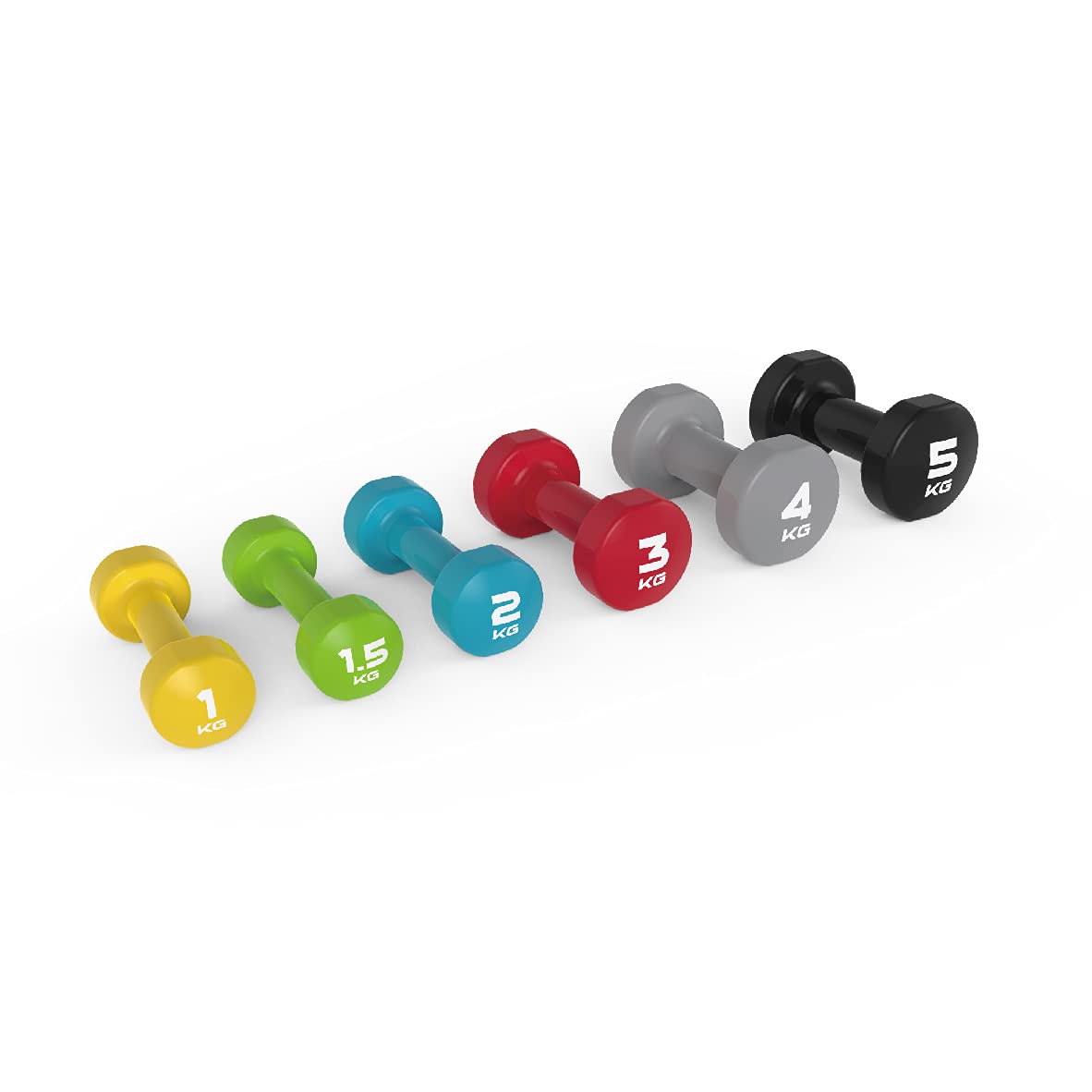 LP8076 1.5 kg Colored Studio Dumbbell, Green