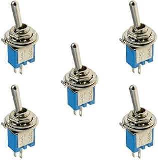On/Off On/On Sub-Mini Toggle Switch Miniature SPST Hobby Model Railway 2-Pin 3-Pin (On/Off, Qty: 5)