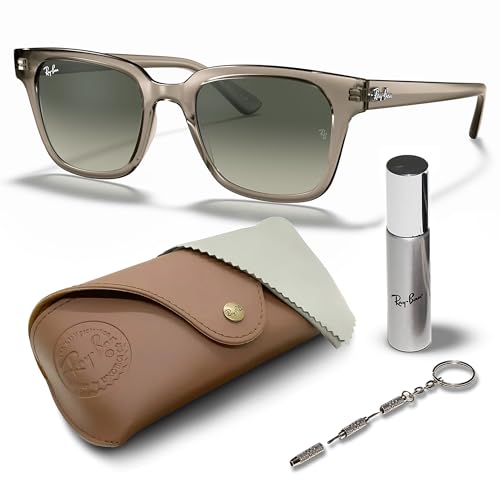 Ray-Ban RB4323 Square Shaped Sunglasses for Men & Women with Official RAYBAN Eyewear Kit