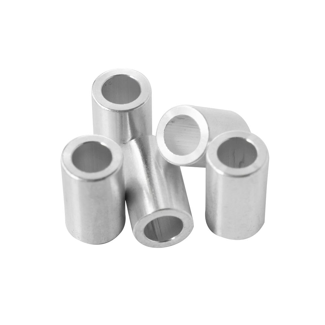 Aluminum Spacer 1/2 OD x 5/16 ID x Choose Your Length, Round Spacer Unthreaded Standoff Bushing Plain Finish, Fits screws bolts 5/16 or M8 by Metal Spacers Online (13/16 Length, 10 Pack)