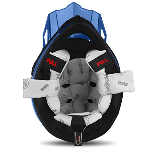 Capacete Aberto New Liberty Three Gp 88 Brilhante Viseira Fumê Azul 60