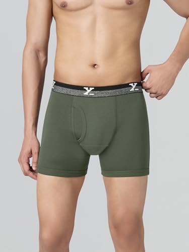 Image of XYXX Men's Nova Cotton Boxer Brief for Men Pack of 2 |Regular Fit with intellifresh No-Marks Waistband | Solid Underwear for Men Combo